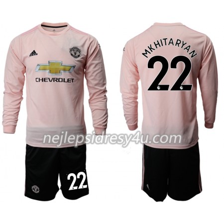 Fotbalový Dres Manchester United MKHITARYAN 22 Dětské Venkovní 2018/19 Dlouhý Rukáv